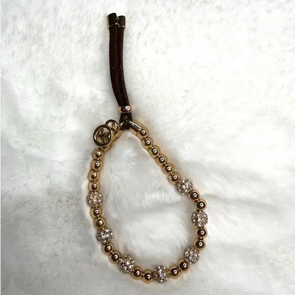 Michael Kors Gold-Tone Beaded Stretch Bracelet - Picture 2 of 2